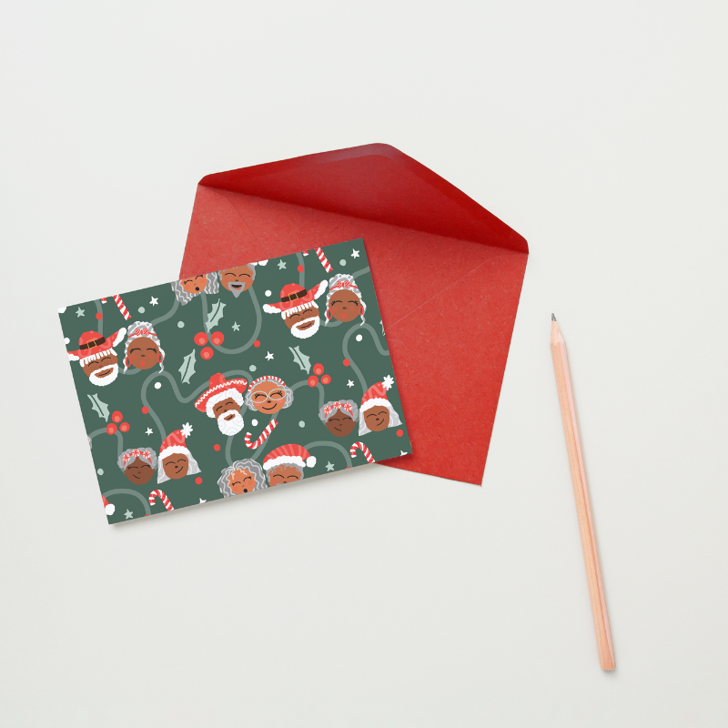 Holiday Swirl Latinx Greeting Card