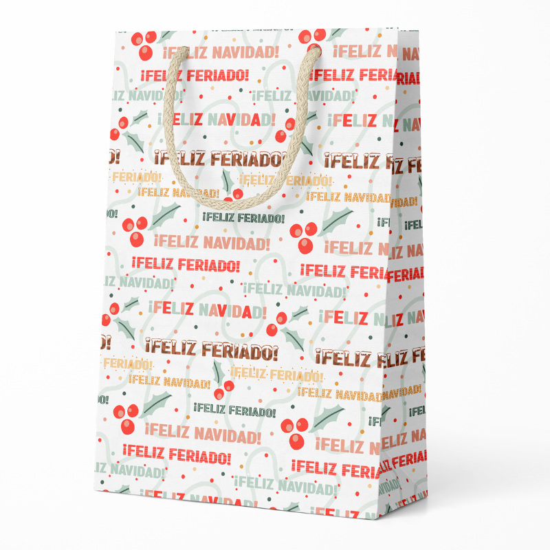 Feliz Navidad Gift Bag + Tissue Paper