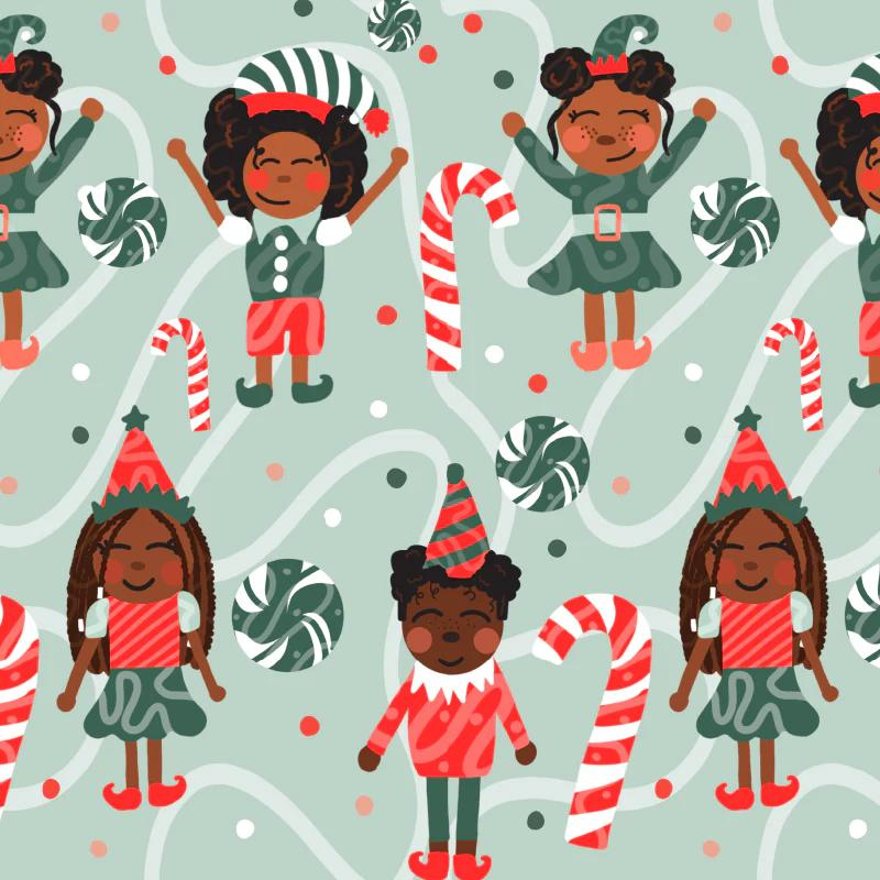 Santa Helpers Gift Bag + Tissue Paper