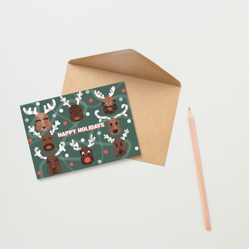 Red Nose Reindeer Greeting Card