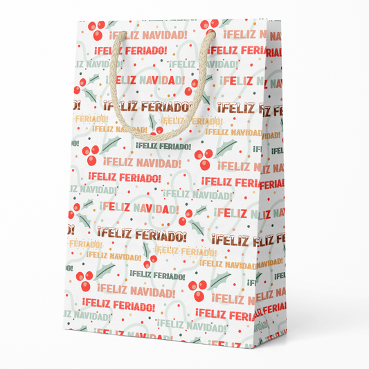 Feliz Navidad Gift Bag + Tissue Paper
